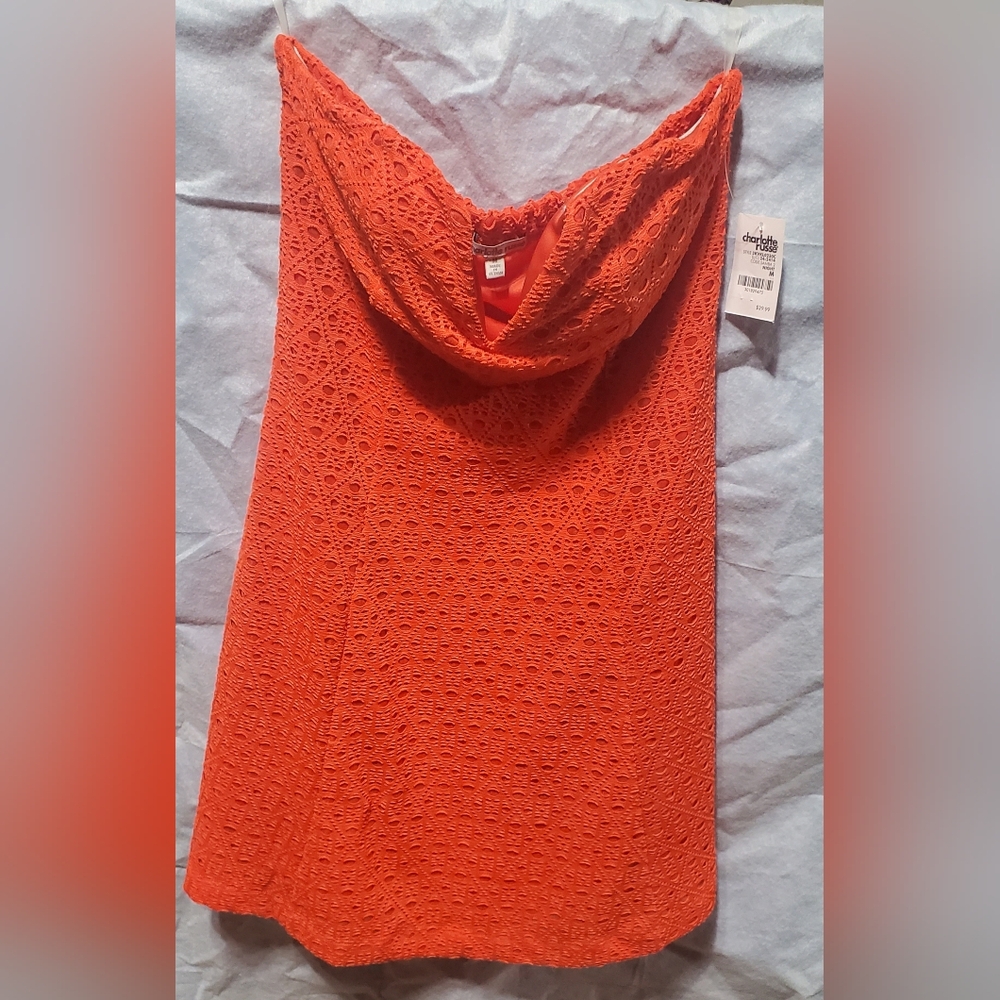 Chatlotte Russe size M orange mini dress